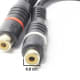 RCA 1 male to 2 female RCA white red audio speaker Y-converter divisor cable adapter