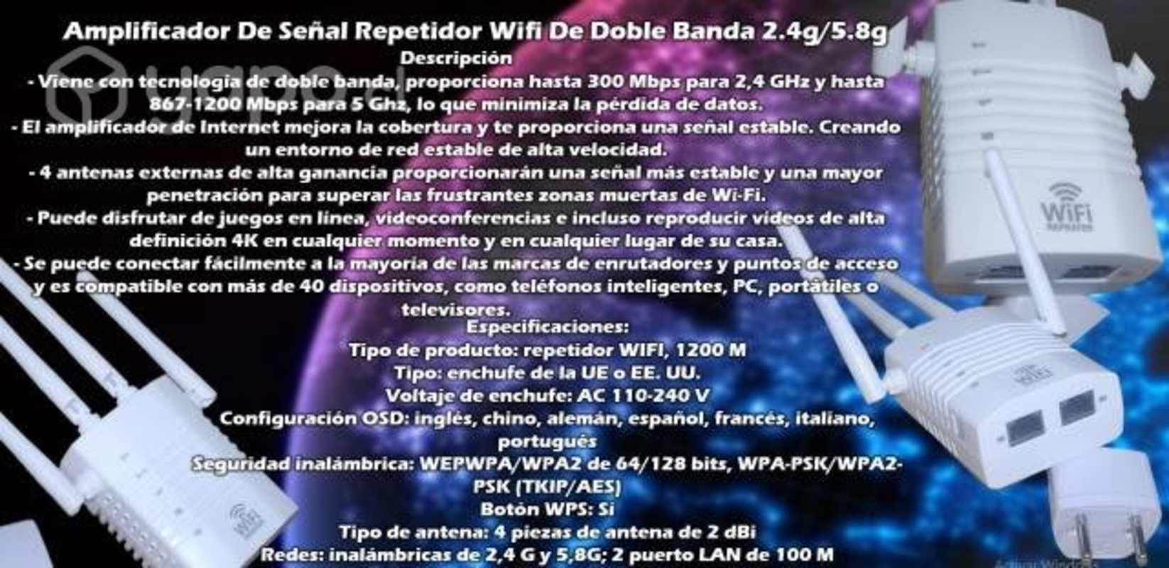 Amplificador De Senal Repetidor Wifi De Doble Band Maipu