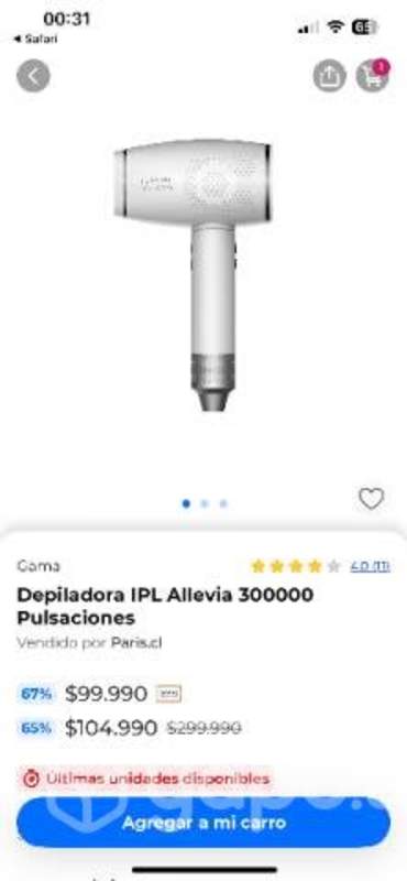 Depiladora ipl allevia top