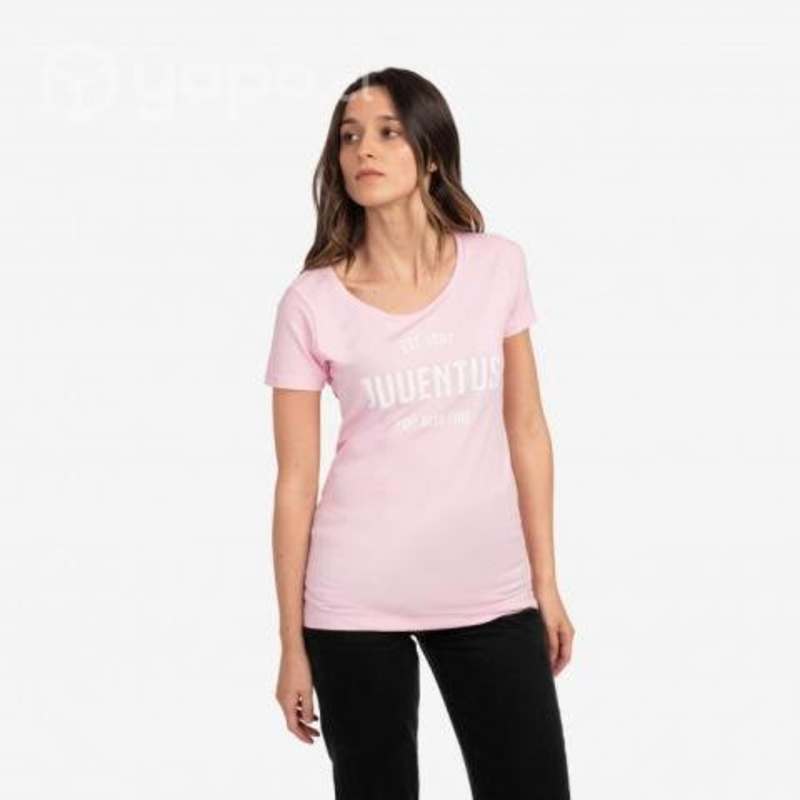 Polera Mujer Juventus Rosada C Estampado 1897 Las Condes