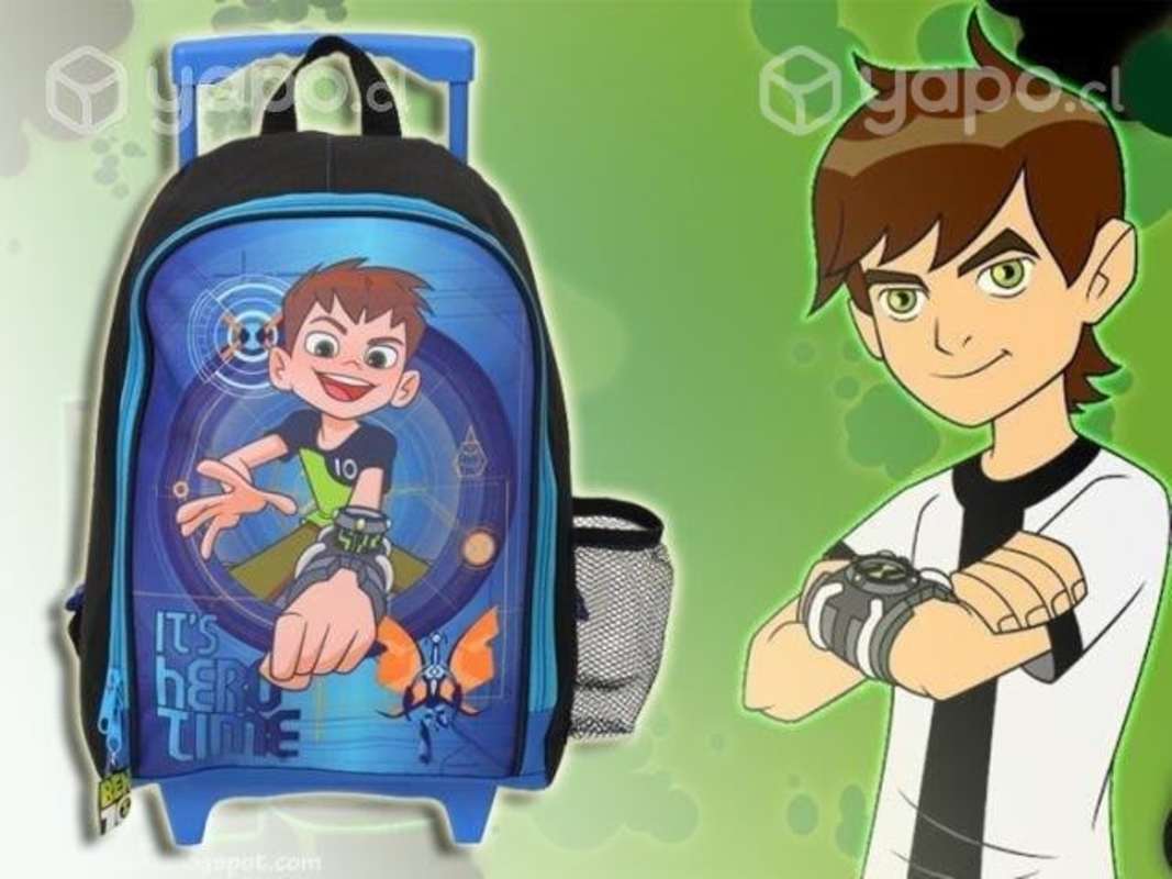 Mochila Infantil Con Ruedas Con Diseno Ben 10 Concepcion