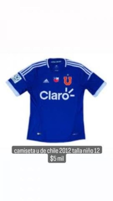 Camiseta u de chile nino 2012 talla 12 Conchali