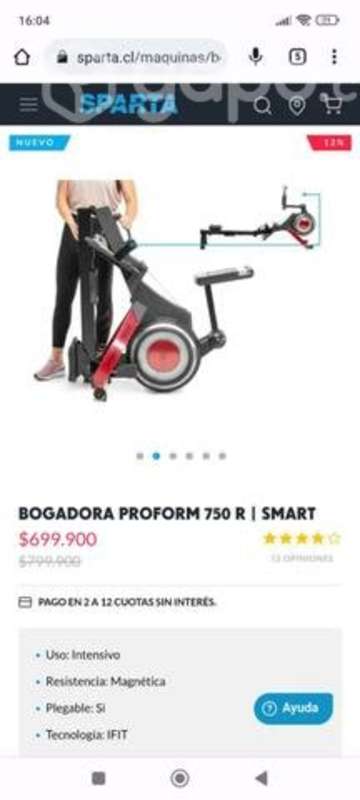 Bogadora Proform 750R smart pm Coquimbo