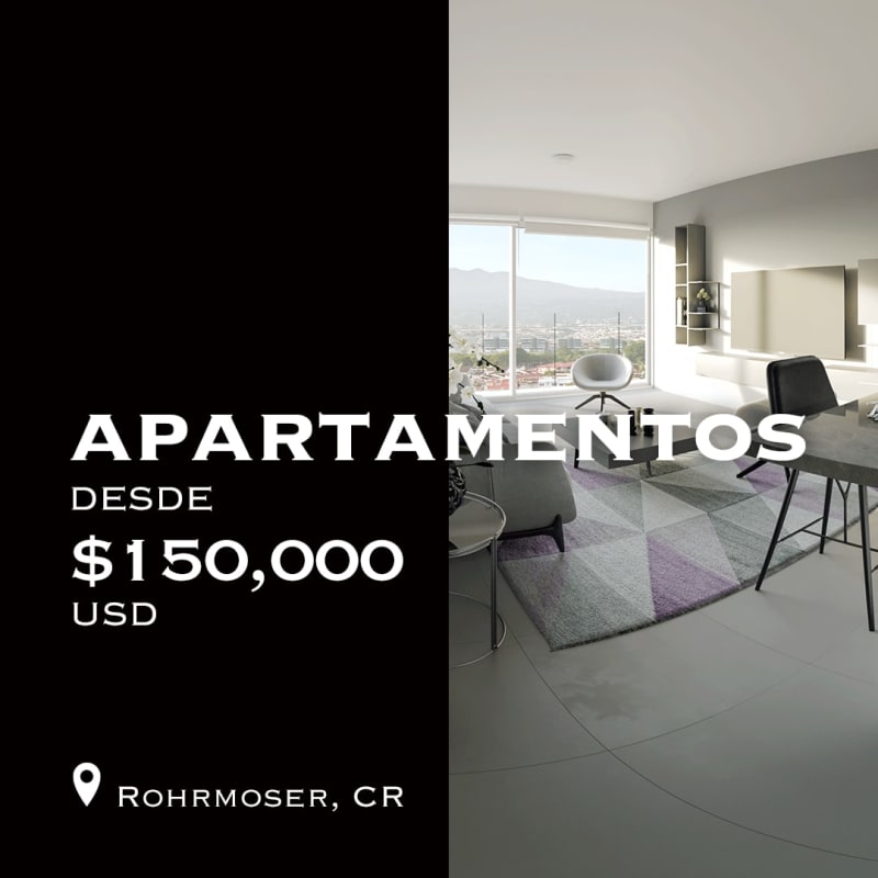 &gt;Apartamento nuevo, en Rohrmoser cuotas  desde $600