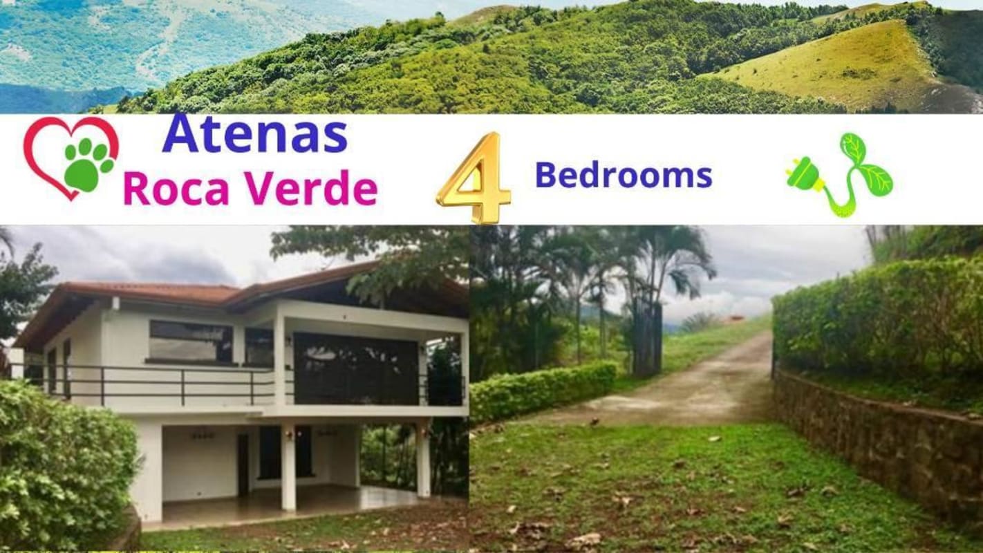Houses for rent in Alajuela Hermosa Casa Atenas Roca Verde 4 rooms