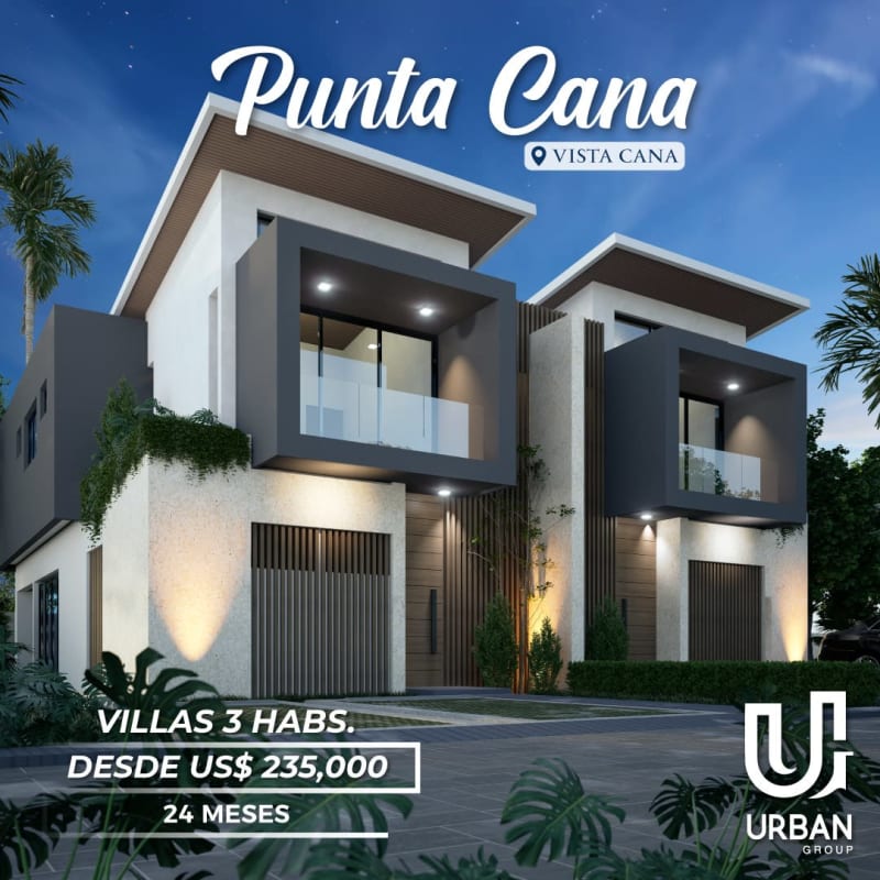 Villas en Vistacana linea blanca incluida Punta Cana