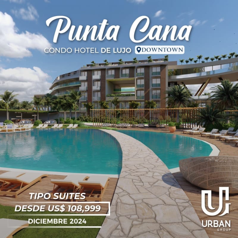 Suites hoteleras para inversion en Punta Cana desde US$108,999