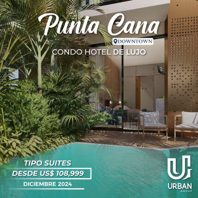 Suites hoteleras para inversion en Punta Cana desde US$108,999