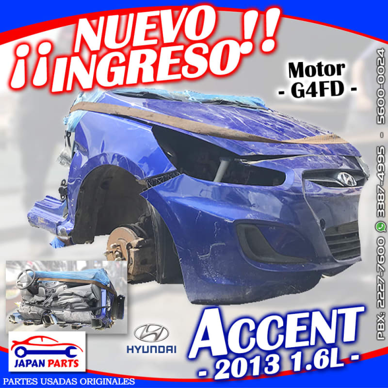 Hyundai Accent 2013 1.6 partes y repuestos - Guatemala