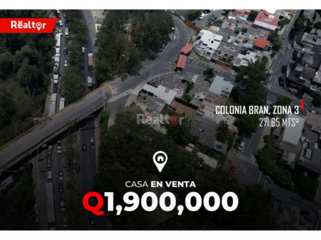 Casa en Venta en Colonia Bran, zona 3 | 3 Recamaras por 1900000.00 en Zona 3