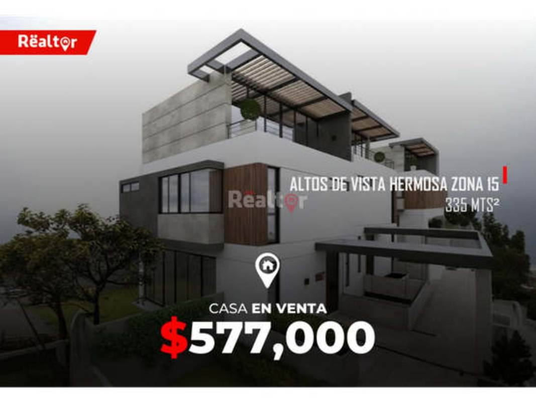 Townhouse en Venta en Altos de Vista Hermosa, zona 15 | 3 Recamaras por 577000.00 en Zona 5