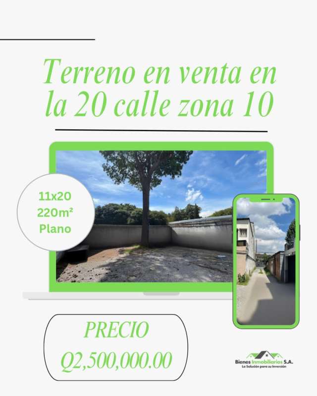 Lotes y Terrenos Zona 10 | venta | TERRENO EN VENTA EN EXCELENTE UBICACION DE LA ZONA 10 : GTQ 25000