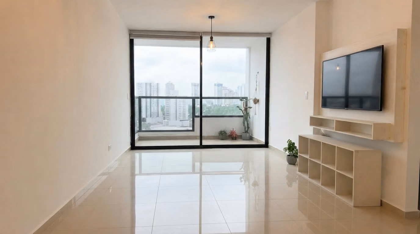 Apartamento en Parque Lefevre I linea blanca I 2 Rec I con balcón y vista a la ciudad