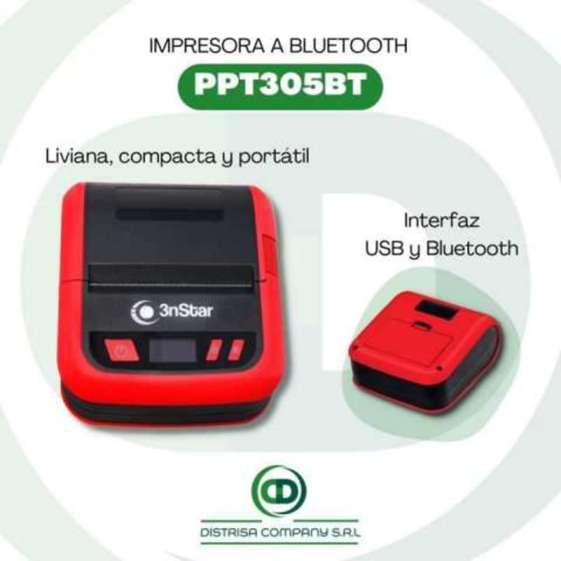 Impresora Portátil 3nStar Bluetooth PPT305BT