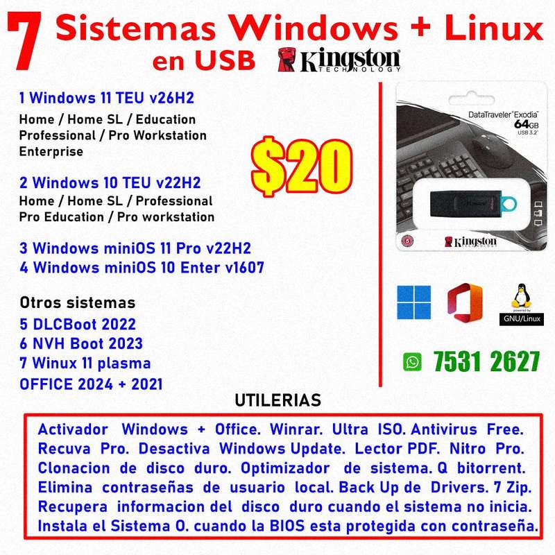 Windows 10, Windows 11, Linux, Office | San Salvador