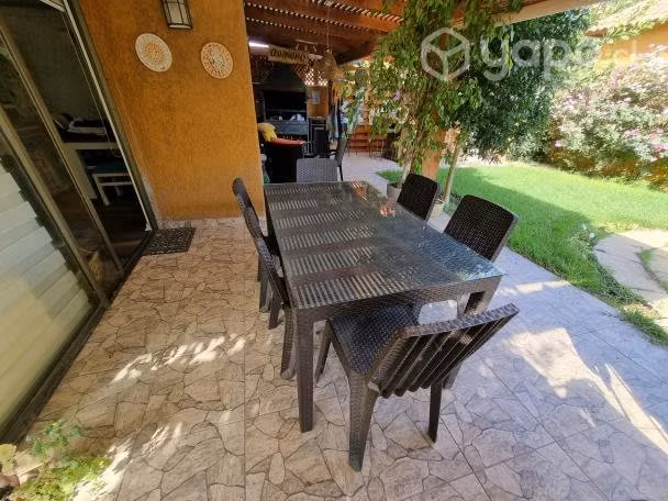 Mesa de terraza con vidrio + 8 sillas + 6 pisos+ m - Imagen 2