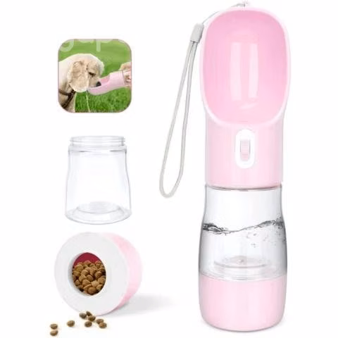 Botella De Agua Y Comida Para Mascota Portable