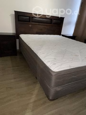 Cama 2 plaza Rosen + respaldo + 2 veladores - Imagen 3