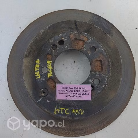Disco Tambor Freno Tra Izq (HTC112) Hyundai Tucson