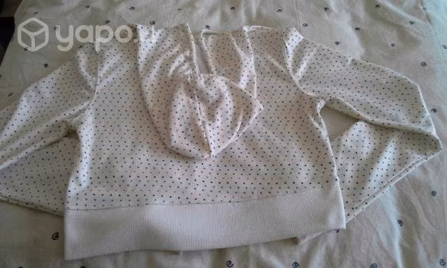 Poleron Blanco con Lunares de Colores, Talla M