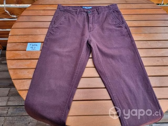 Pantalon de vestir - burdeo - talla 42