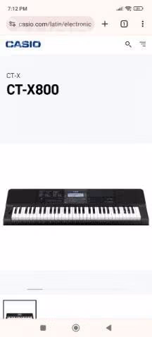 Teclado Casio Ct-X800 61 teclas