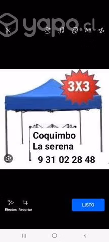 Carpas para toldos con filtro uv 3x3