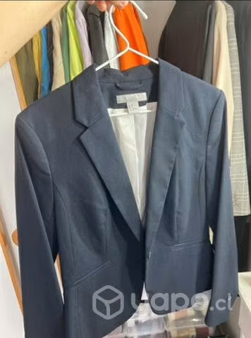 Blazer entallado azul marino h&m
