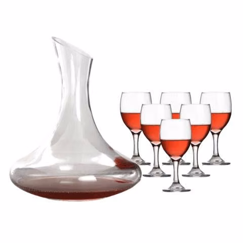 Decantador y Aireador de vino Vidrio copas