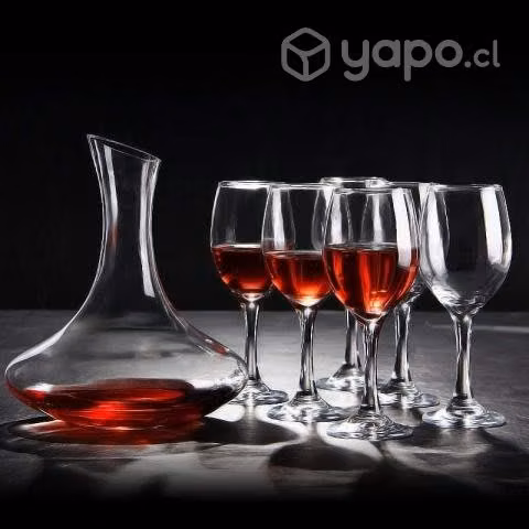 Decantador y Aireador de vino Vidrio copas