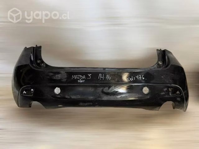 Parachoque trasero mazda 3 sport 2014 2016