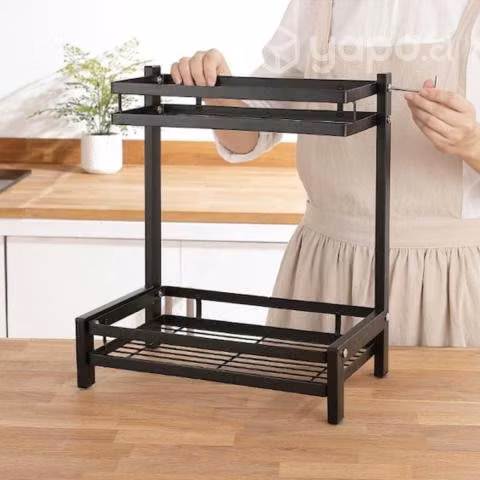 Estante Mini Rack Metálico 2 Repisas Multiuso - Imagen 2