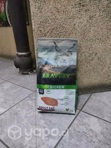 Oferta en Alimento Gato Bravery Adult Est Pollo
