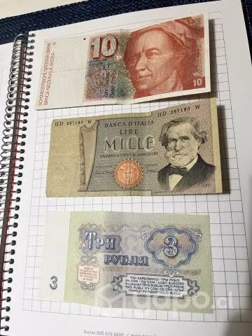Billetes y monedas antiguas