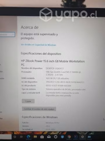 Laptop hp zbook - Imagen 2