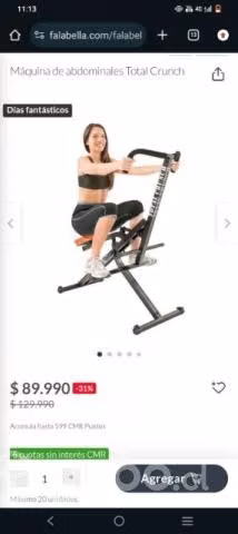 Maquina de abdominales total crunch