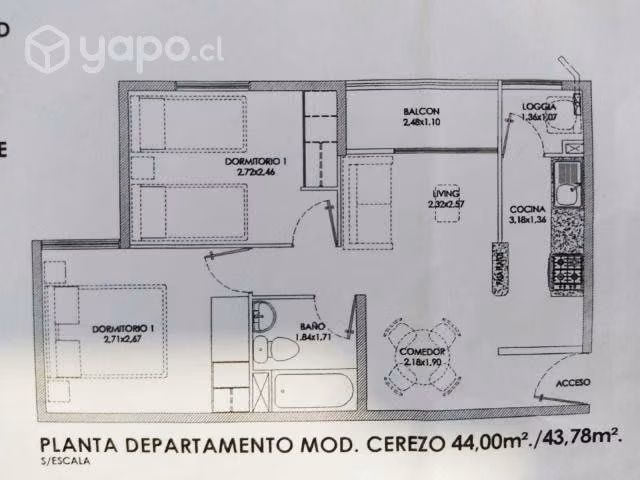 Departamento 2d 1b en la florida