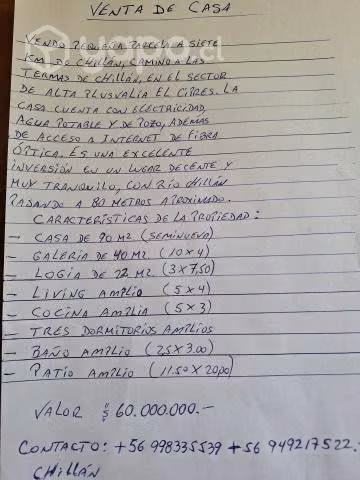 Casa de campo en Chillan