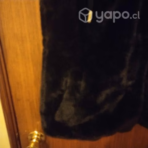 Chaqueta sin mangas piel sintética negra