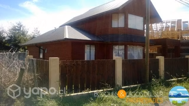 Pucón, casa de 220 mt en terreno de 498 mt