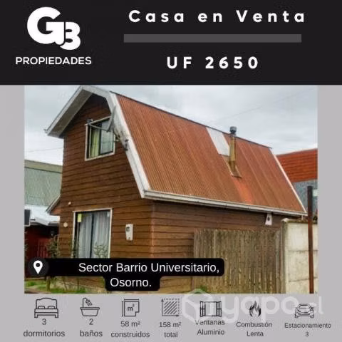 Casa Ubicada en Barrio Universitario de Osorno