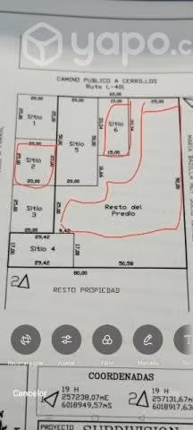 Venta de terrenos de 3500mt2