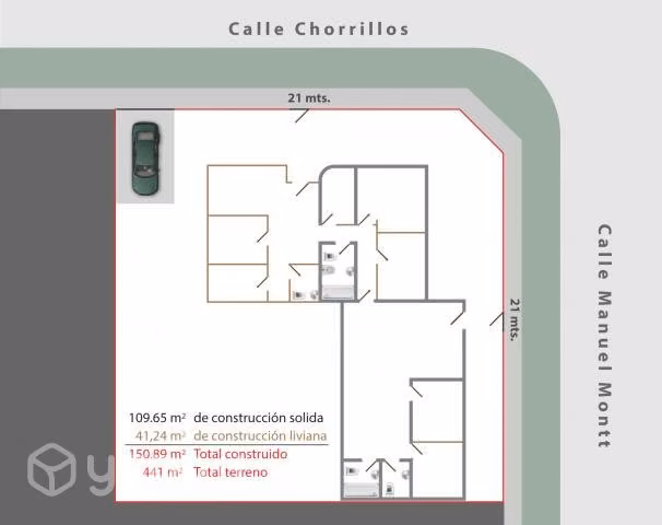 Amplia casa, excelente ubicación. 441 m2 terreno