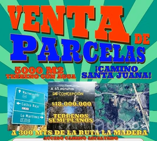Venta de Parcelas con agua, bío bío santa Juana