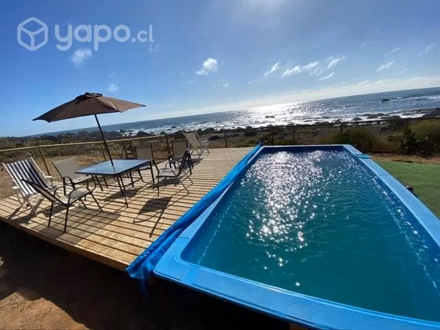 Hermosa Cabaña Frente al Mar, Piscina, 9 personas