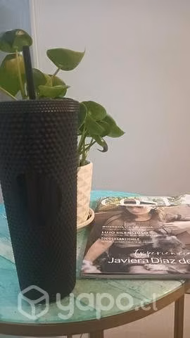Vasos tumbler con tapa y bombilla