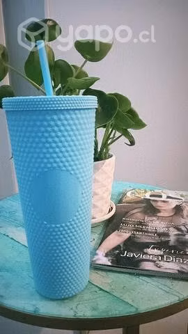 Vasos tumbler con tapa y bombilla
