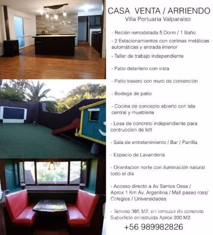 Venta Casa Remodelada Valparaíso