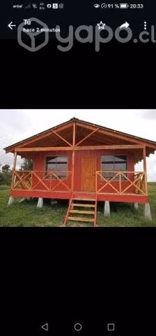 Cabaña con tinaja en isla maillen vista al mar