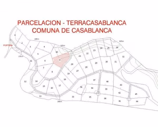 Parcela Casablanca 7000 M2 cimientos y bodega